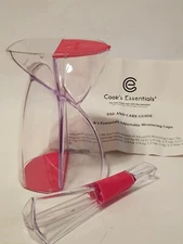 Measuring Cups QVC Cook's Essentials Adjustable Clear / Red w/Hourglass Design