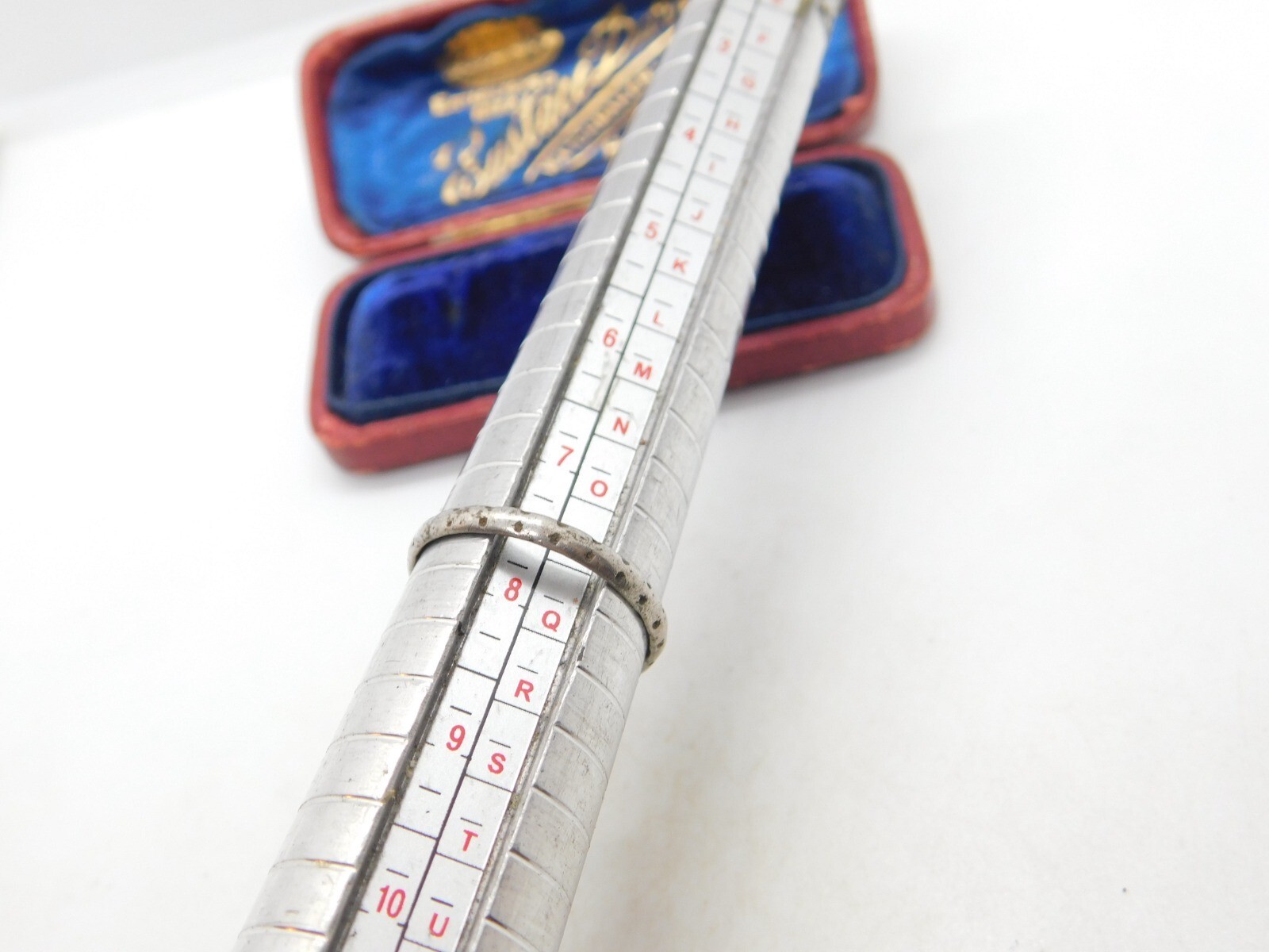 Sterling Silver Simple Textured Ring Vintage c197… - image 5