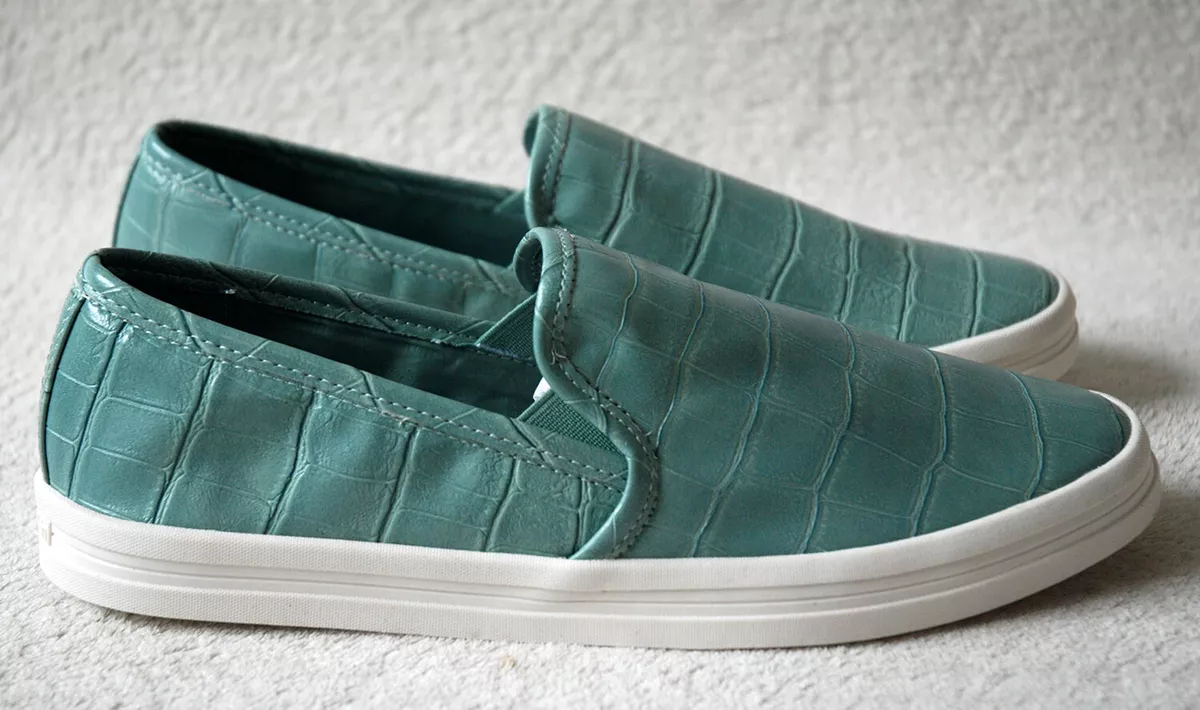 Green slip on best sale trainers