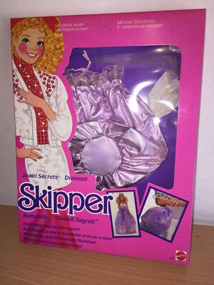 Mattel Barbie KLEID SKIPPER SECRET JEWELS Jewel Secrets #1863 MIB, 1986