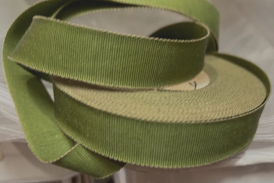 vintage petersham cotton rayon 3/4" oregano 1yd made in USA - Image 3 of 4