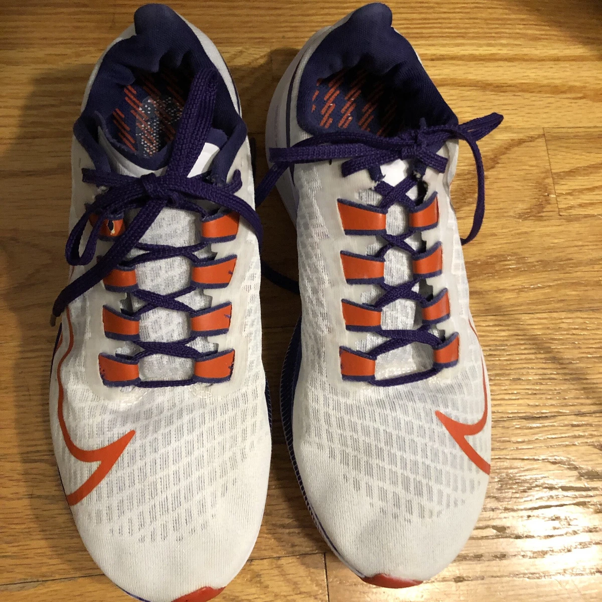Nike Air Zoom Pegasus 37 Clemson Tigers White Orange Purple CZ5447-100 Mens 8.5 Nike Air Zoom Pegasus 37 Clemson for Sale | Authenticity  main image 4
