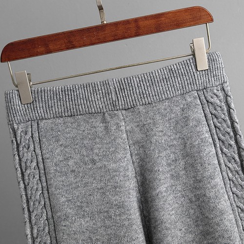 Women 2 Piece Outfits Long Sleeve Knit Pullover Sweater Top Wide Leg Pants Home - Picture 20 of 48