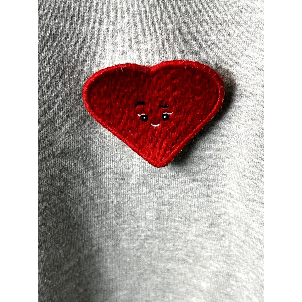 Sudadera para hombre Jason Wu gris cuello redondo con corazón extraíble talla M Foto 4 de 4