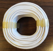 MADE IN THE USA COPPER STRANDED AUTO PRIMARY WIRE 18g GAUGE 40' JIFFY SPOOL WHIT