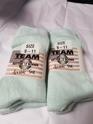 Lot of  6  pair  Mint green light weight ankle  SOCKS   woman's size 9 - 11 New 