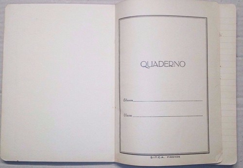 ANNI 20 - ANTICO QUADERNO USATO E SCRITTO - MOLTO BELLO E RARO n.1