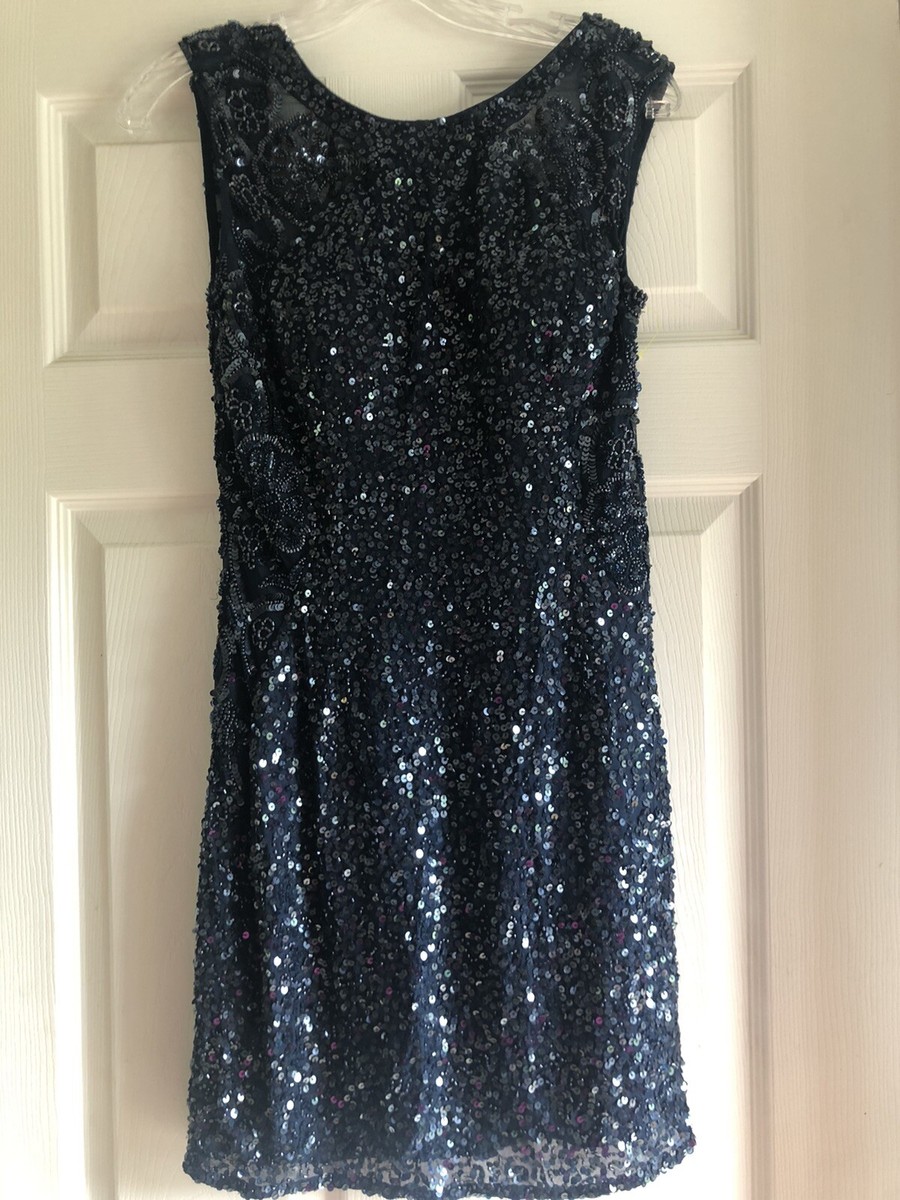 scala blue sequin dress Scala - 61304