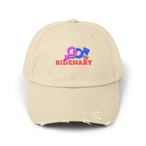 Non Bidenary Unisex Distressed Cap - Picture 2 of 5