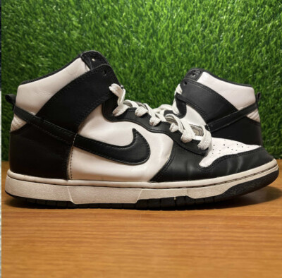 nike dunk high black and white men's