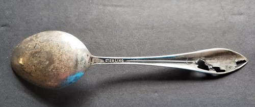 Sterling Silber Souvenir Löffel Hechte Spitze Colorado Höhe 14110 Fuß - Bild 5 von 6