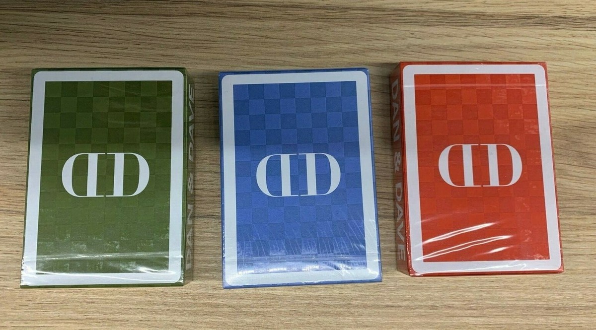 Dan and Dave by Anyone playing cards PACK- 3 deck set New and