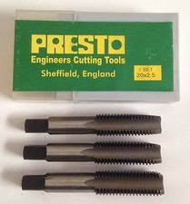 Presto M20 X 2.5mm Threading (3 Taps) Set Carbon Steel