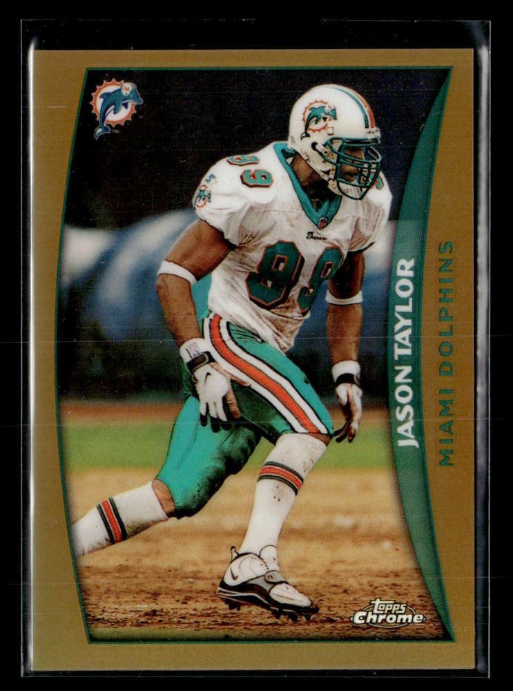 1998 Topps Chrome Jason Taylor Refractor #95 Miami Dolphins FX3972