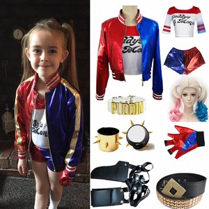 Madchen Karneval Party Cosplay Kostum Suicide Squad Harley Quinn Kinder Geschenk Ebay