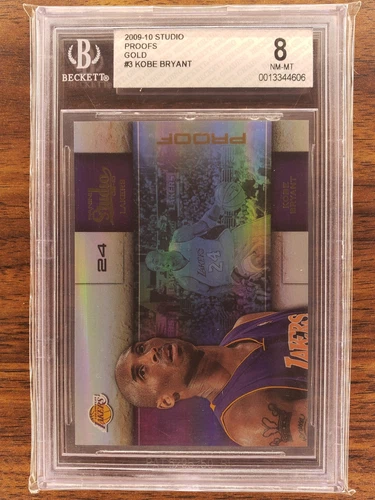 2009-10 Kobe Bryant /49 Gold Proof BGS 8 Panini Studio #3