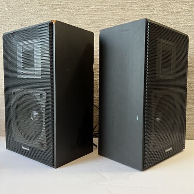 Panasonic 2 Speaker System Model SB-305K Black Wood Bookshelf