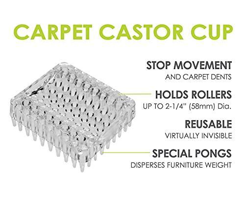 Slipstick CB420 Carpet Protector Caster Cups / Carpet Grippers for Under - Picture 4 of 7