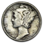 1935 P Mercury Silver Dime F 90% Silver 10c Fine