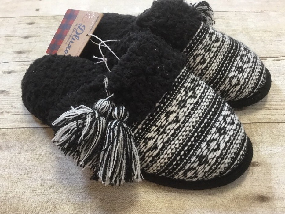 dearfoam cable knit slippers