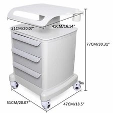 Mobile Beauty Spa Salon Medical Trolley Cart with Drawers Portable Tool Cart New