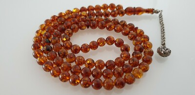 99 BERNSTEIN GEBETSKETTE AMBER PRAYER BEADS KEHRIBAR RAMADAN ...