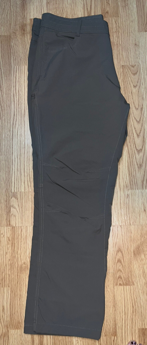 Swiss Tech Nylon Blend Performance Activewear Men’s Pants Brown 40x30