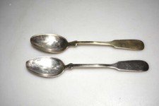 2 Alte Silber Kaffeelöffel Punze 800 Halbmond/Krone & 40 P.S.uco