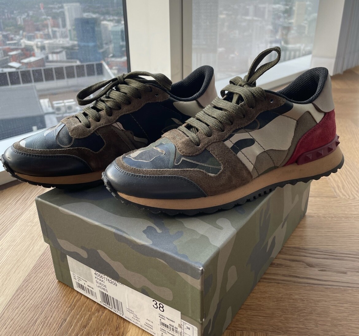 Valentino Garavani Camo Suede Trainers UK UK