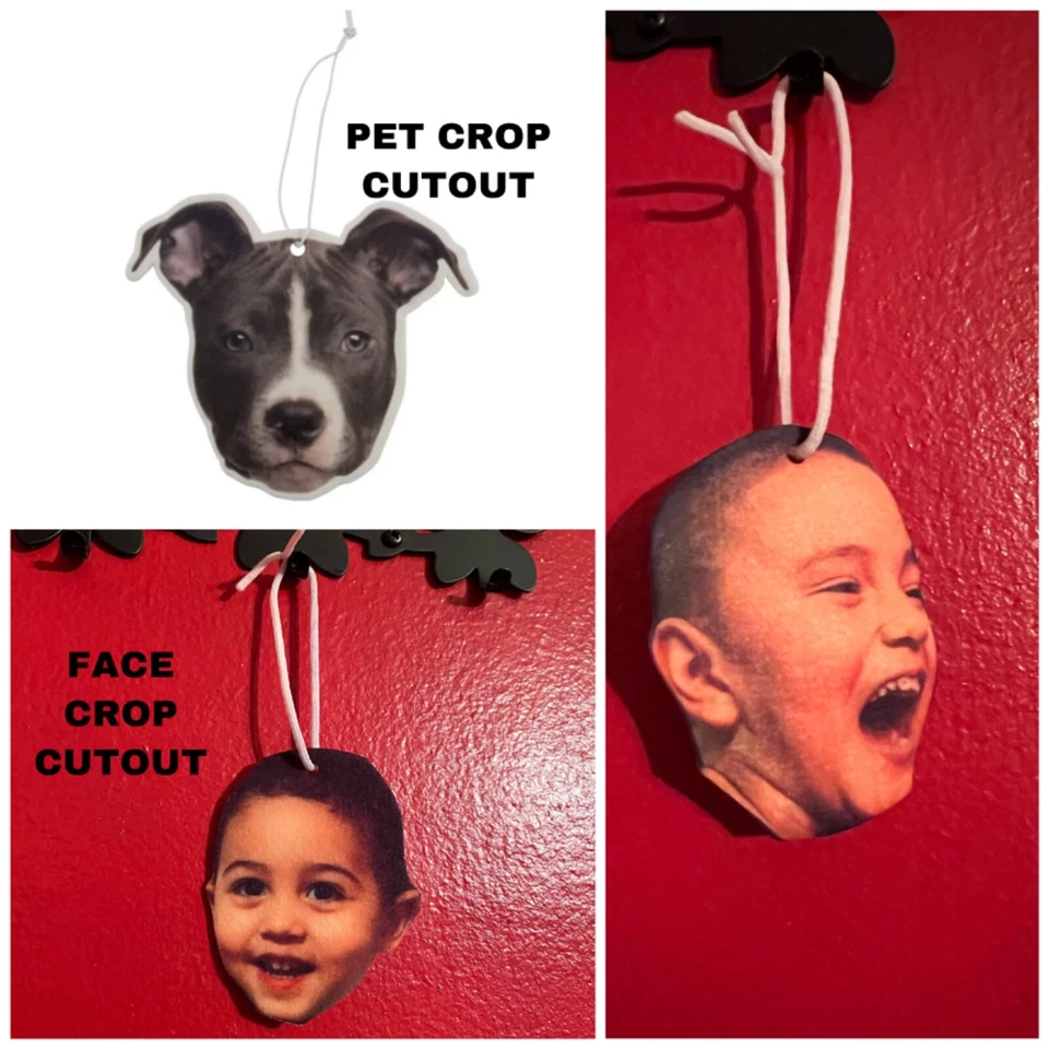 Custom Air Freshener Personalized Photo Face Funny Cute Gift Dog Cat Pet Picture - Image 2 of 4