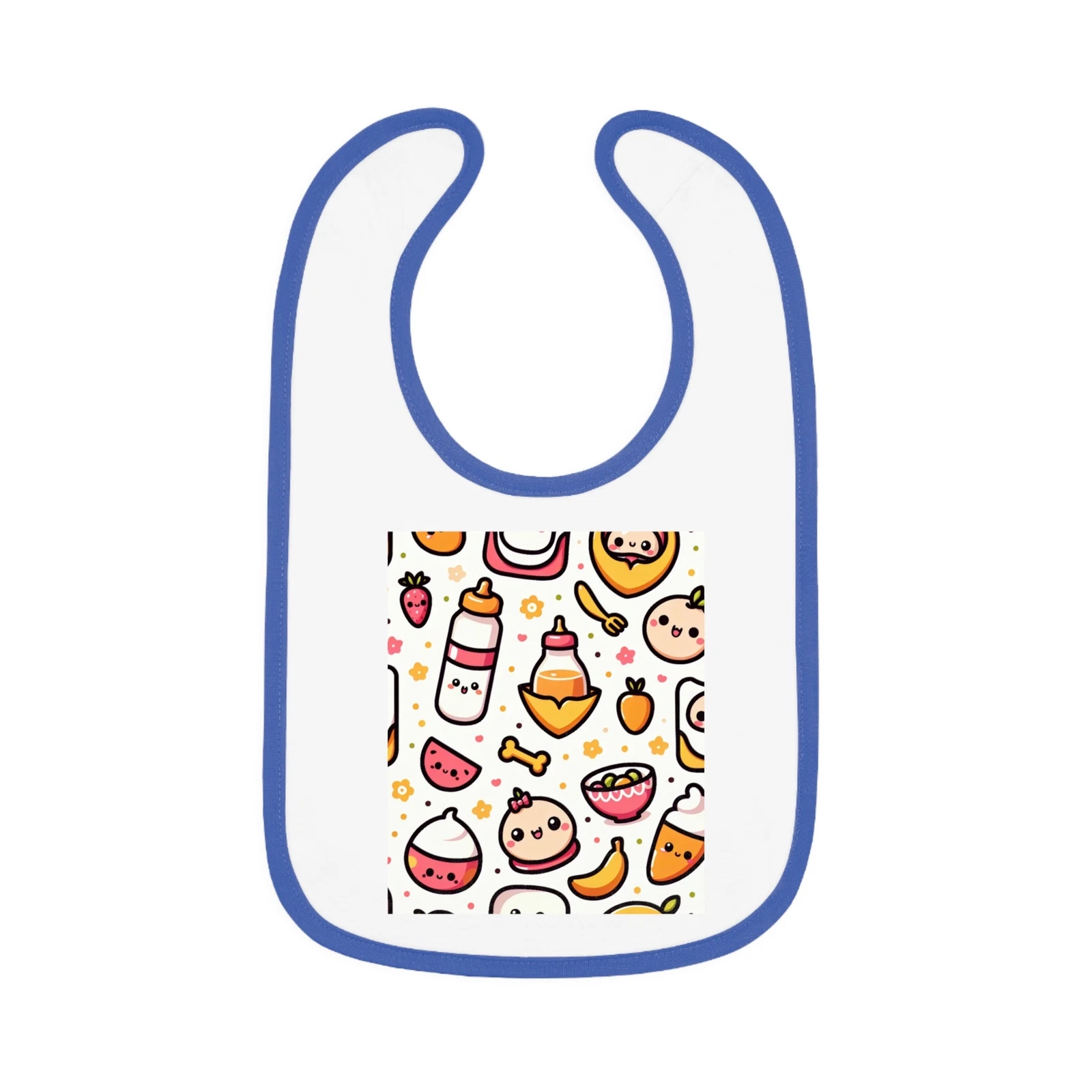 Baby Contrast Trim Jersey Bib