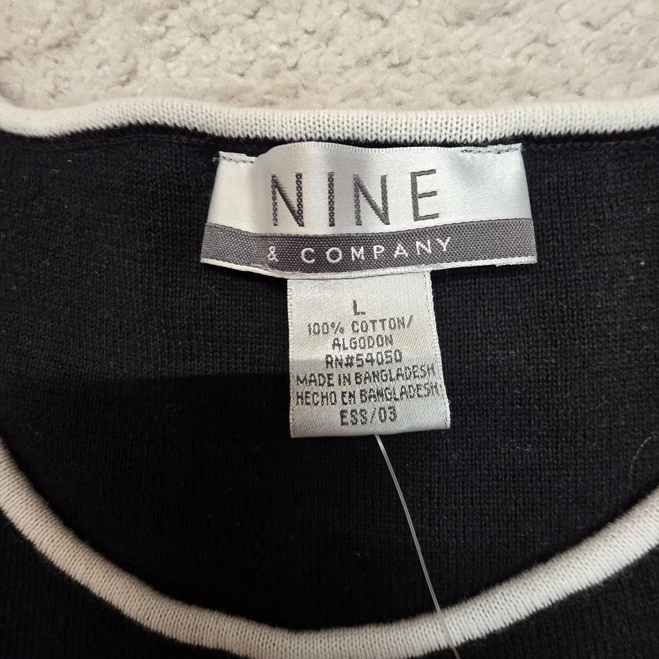 Regata Nine And Company feminina grande sem mangas preta nova - Imagem 4 de 4