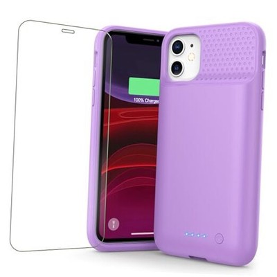 Battery Case for iPhone 11/XR (6.1inch),Upgraded 7500mAh Slim Portable Purple
