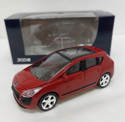 Modèle Réduit Norev Peugeot 2008 MK1 - Échelle 1:60 - Rouge - 3 Inches - Neuf En Boîte