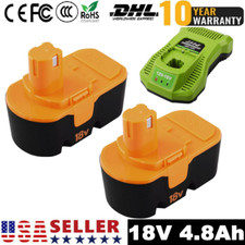 1/2Pack Replace for Ryobi 18V 4.8Ah 18Volt Battery or P100 13022 ABP1801