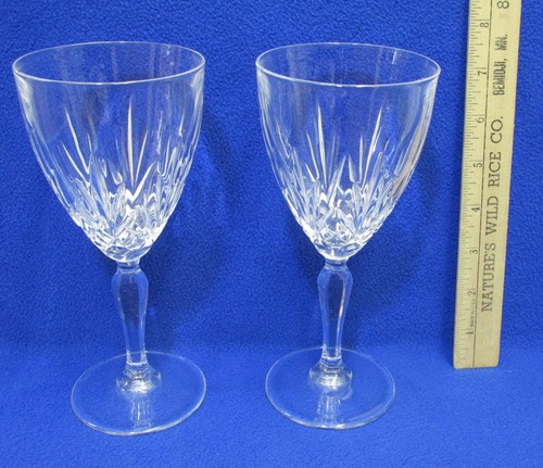 2 vasos de vino de cristal copas de agua diseño piña vidrio transparente 7 3/8" de alto - Imagen 4 de 4
