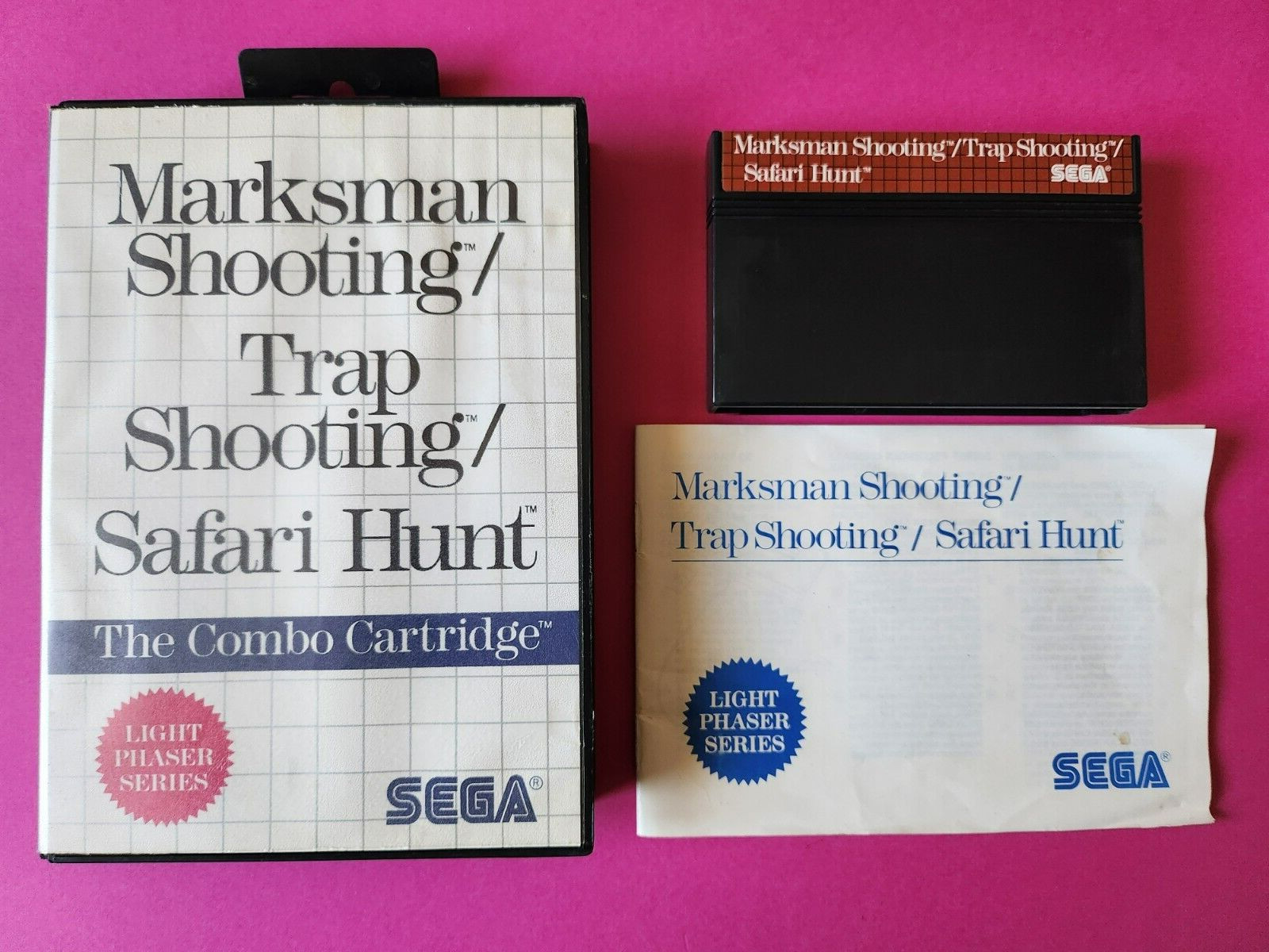 MARKSMAN SHOOTING - TRAP SHOOTING - SAFARI HUNT / jeu SEGA Master System / 1986