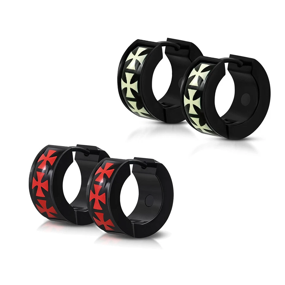 2er Set De Plástico Plegable Aros Cruz de Hierro Negro Rojo Blanco - Imagen 1 de 1