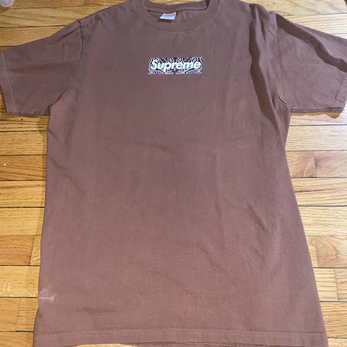 Supreme Bandana Box Logo Tee Brown - Size XL | eBay