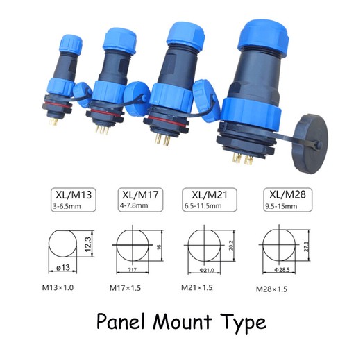 IP68 Waterproof 2,3,4,5,6,7,9....28 Pin Plug and Panel Socket Connector Aviation - Picture 3 of 11