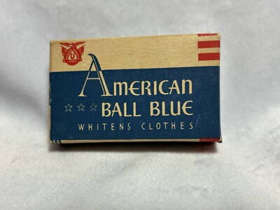 Vintage 1930's American Ball Blue Whitener for Clothes original pkg