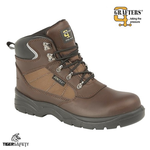 Grafters M161 Mens S3 SRC Waterproof Steel Toe Cap Hiker Style Safety Boots PPE - Afbeelding 3 van 3