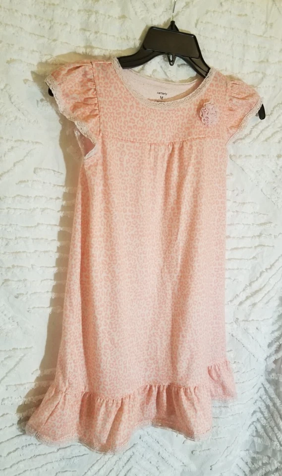 Camisón pijama estampado animal coralino Carter's para niñas MEDIANO Foto 2 de 4