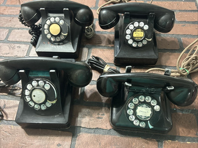 Vintage Art Deco Bakelite Rotary Telephone Desk Phone Lot 1940s