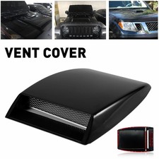Black Flow Intake Decorative Scoop Air Vent Bonnet Hood Fit Universal Cover Cars