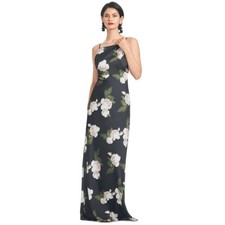 Sachin Babi Black Obsidian Bloom Shyla Floral Print Gown Size 4 365