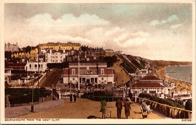 Bournemouth From West Cliff England UK Unposted Postcard E3