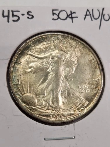 1945-S Walking Liberty Half Dollar 50c AU / UNC Nice Original