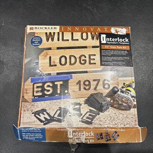 Rockler Interlock Signmaker's Templates. 3 3/8" State Park Kit