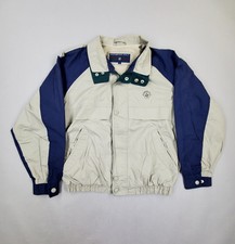 Vintage 80s 90s Members Only Windbreaker Bomber Sz M Jacket Khaki Colorblock